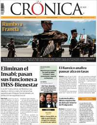 Portada de La Crónica de Hoy (México)