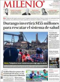 Portada de Milenio - Laguna (México)