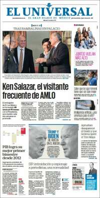 Portada de El Universal (México)