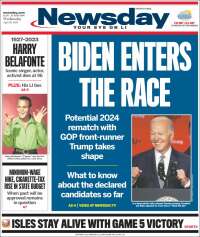 Portada de Newsday (USA)