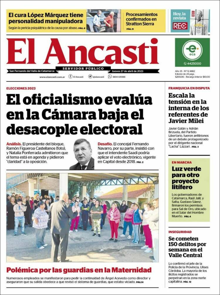 Portada de El Ancasti (Argentina)