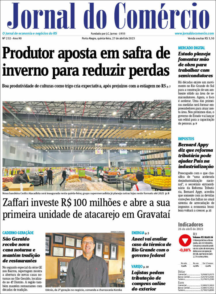 Portada de Jornal do Comércio (Brasil)