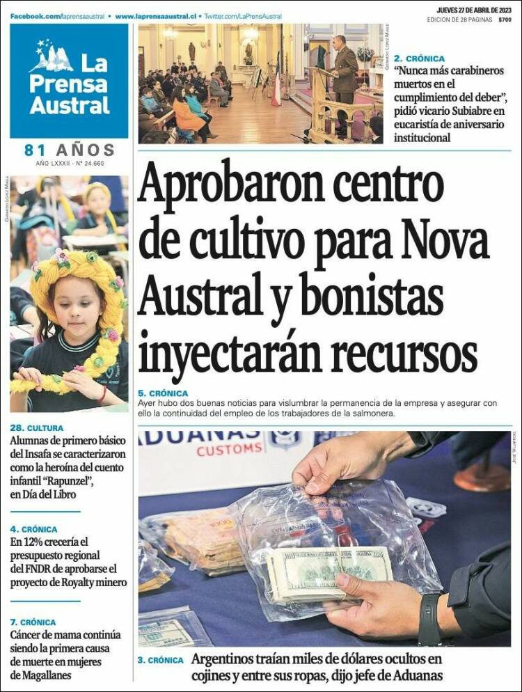 Portada de El Magallanes (Chile)