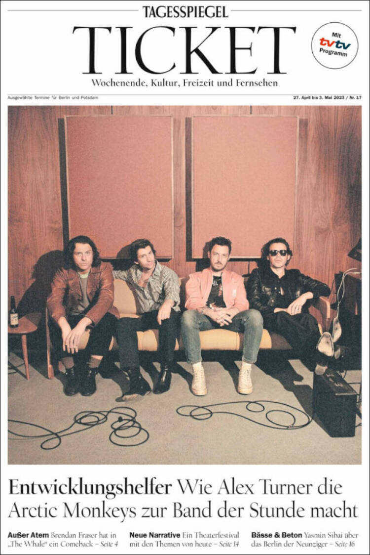 Portada de Der Tagesspiegel (Alemania)