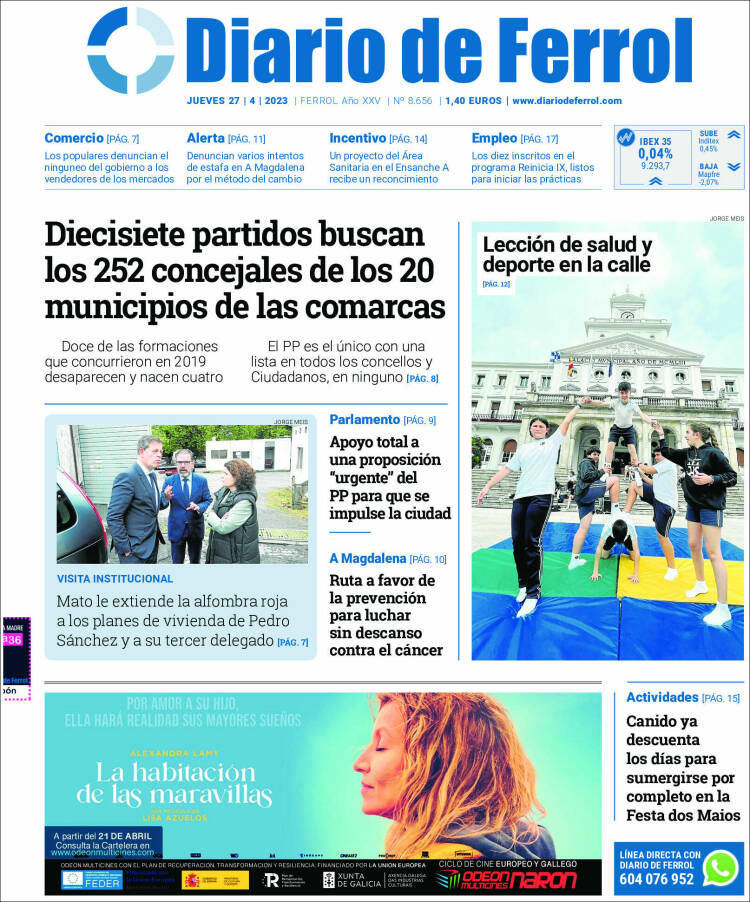 Portada de Diario de Ferrol (España)