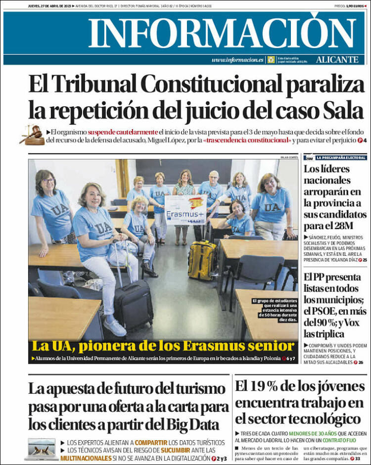 Portada de Diario Información (España)