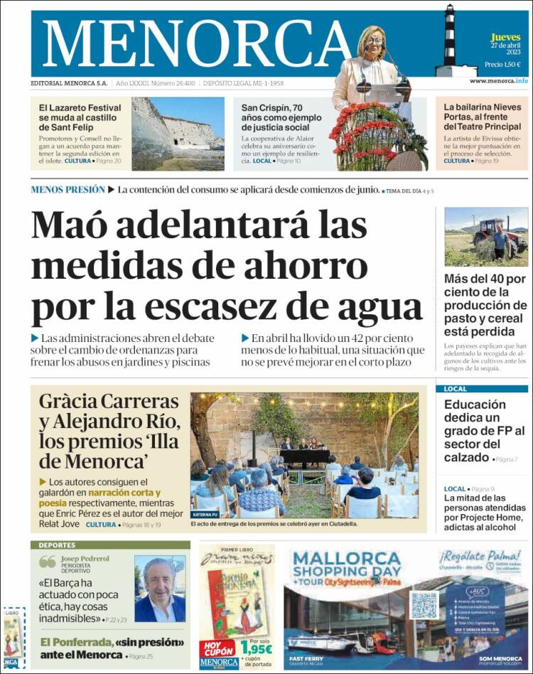 Portada de Menorca - Diario Insular (España)