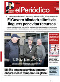 Portada de El Periódico de Catalunya (España)