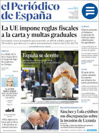 Portada de El Periódico de España (España)