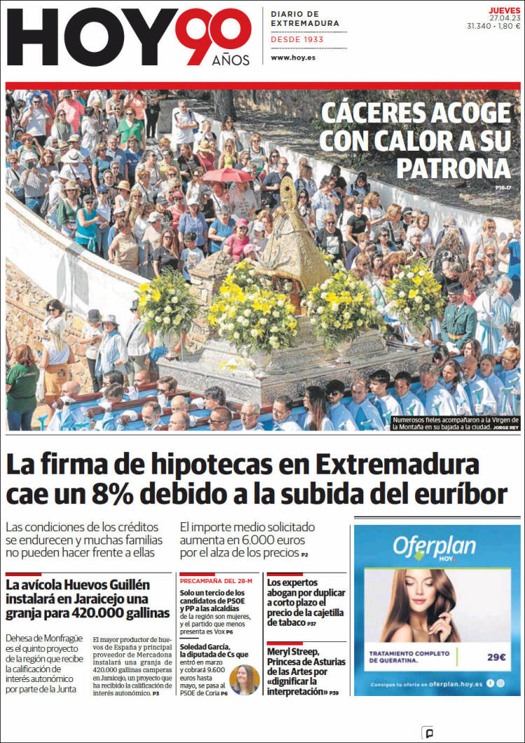 Portada de Hoy - Badajoz (España)