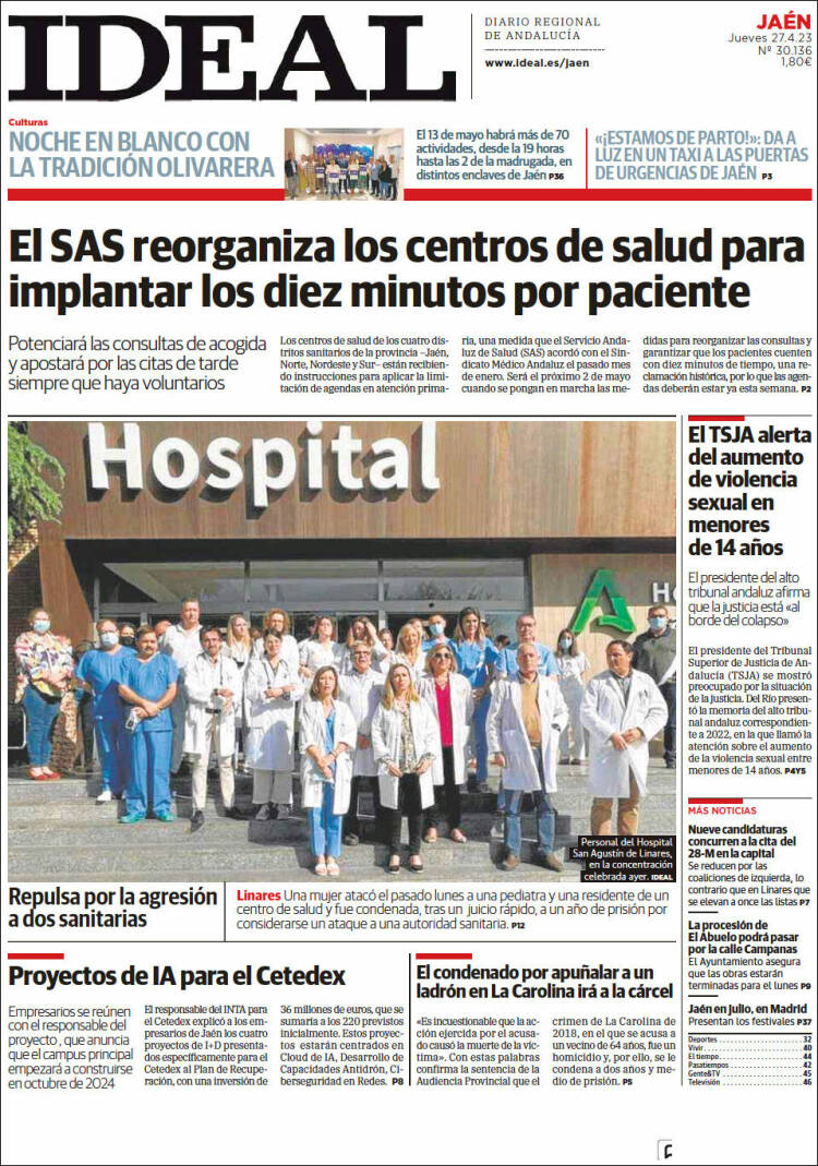 Portada de El Ideal de Jaén (España)