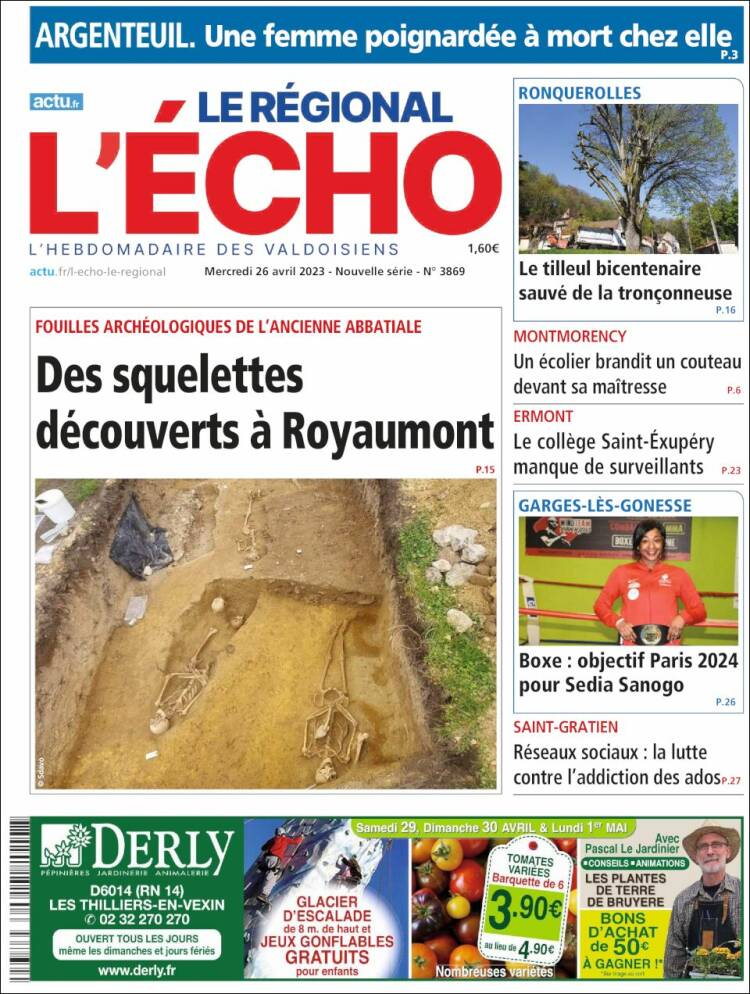 Portada de L'Echo de la Haute-Vienne (France)