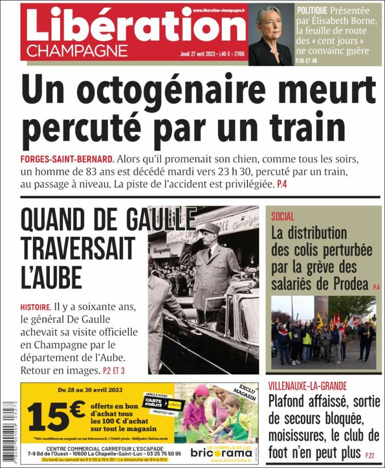 Portada de Libération Champagne (France)