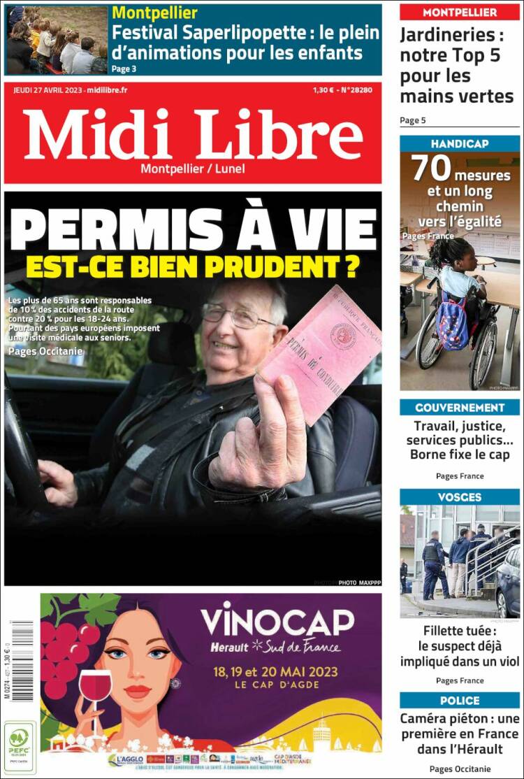 Portada de Midi Libre (France)