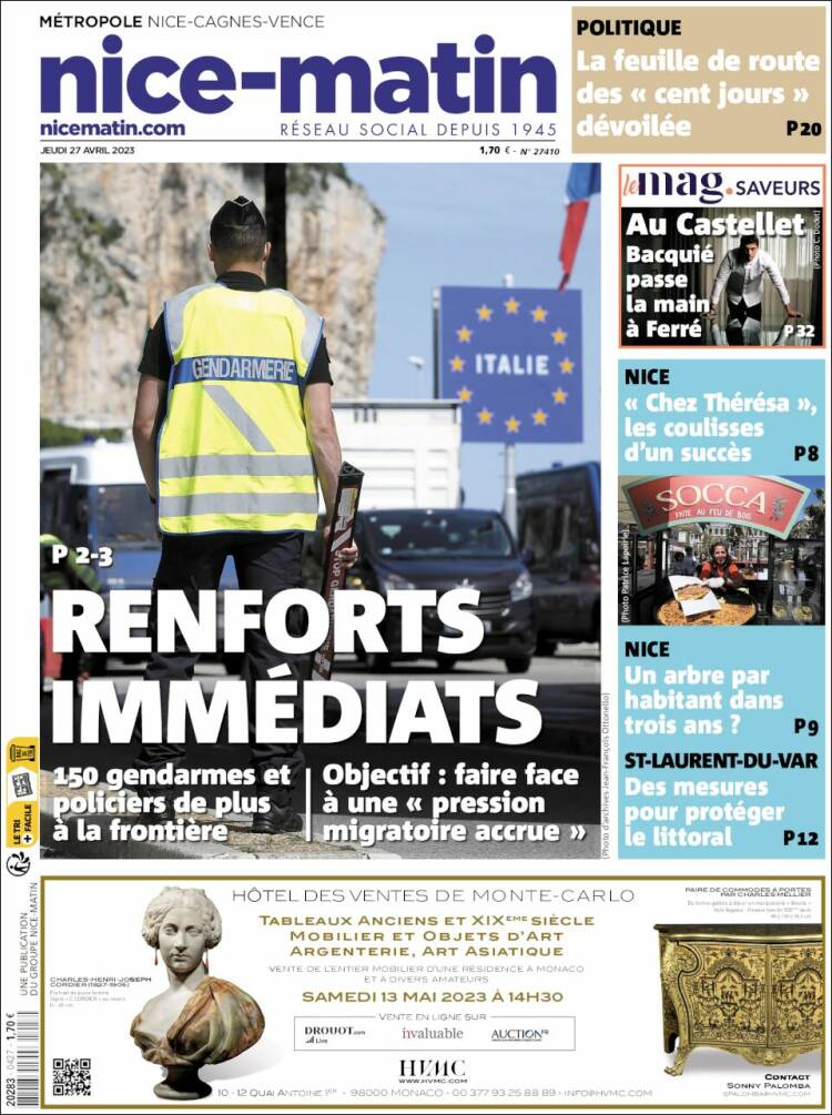 Portada de Nice-Matin (France)