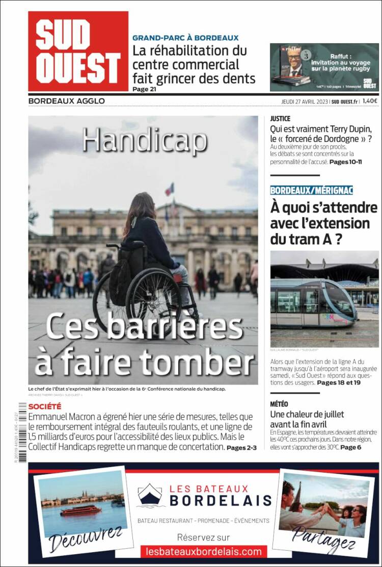 Portada de Sud Ouest (France)