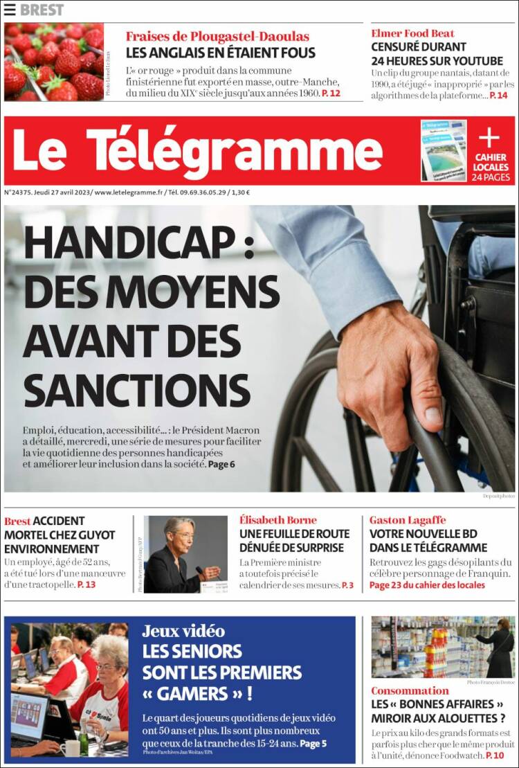 Portada de Télégramme (France)