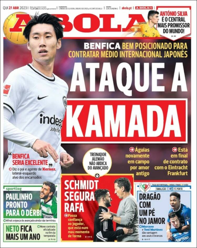 Portada de A Bola (Portugal)