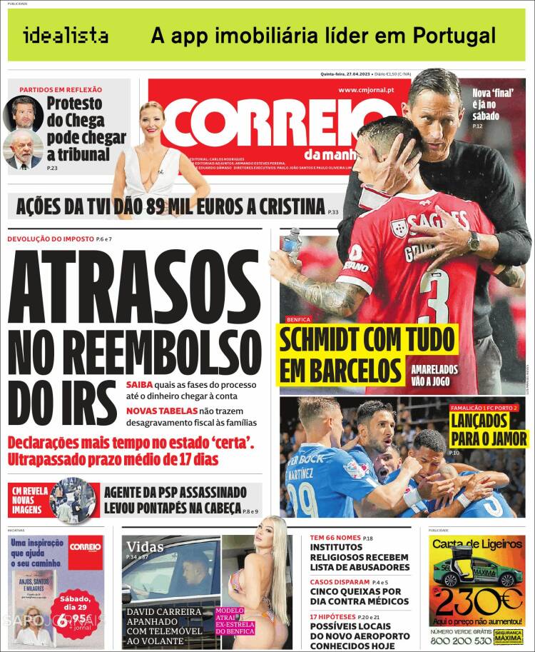 Portada de Correio da Manhã (Portugal)