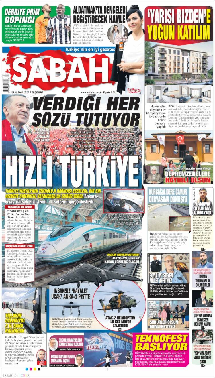 Portada de Sabah (Turqu&iacute;a)