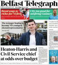 Portada de Belfast Telegraph (Reino Unido)