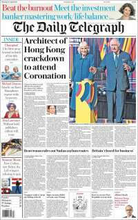 Portada de Daily Telegraph (Reino Unido)