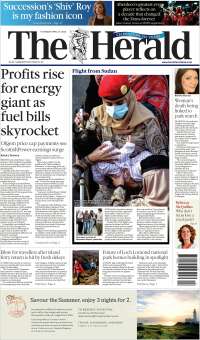 Portada de The Herald (Reino Unido)