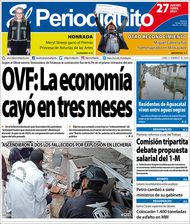 Portada de Periodiquito de Aragua (Venezuela)