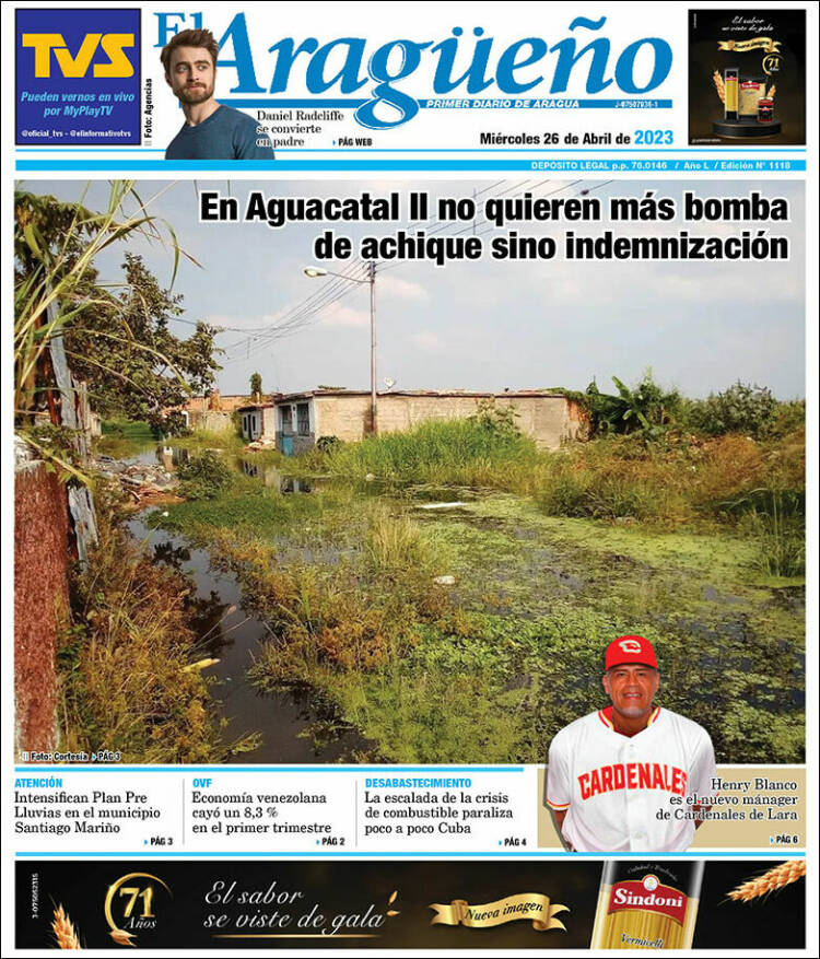 Portada de El Aragüeño (Venezuela)
