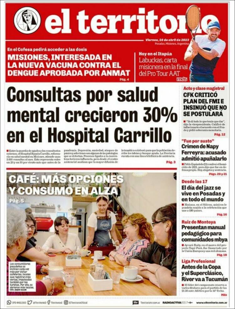 Portada de El Territorio (Argentina)