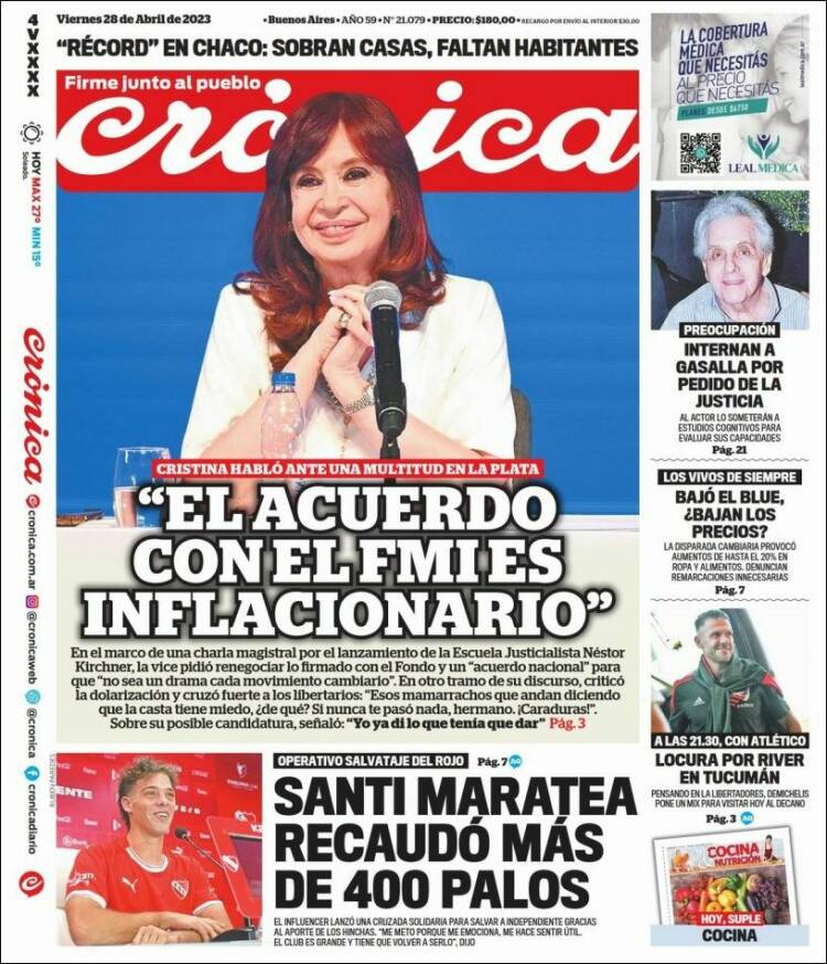 Portada de La Voz del Chaco (Argentina)