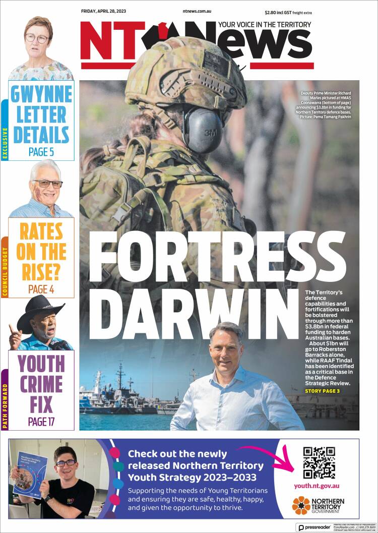 Portada de Northern Territory News (Australia)