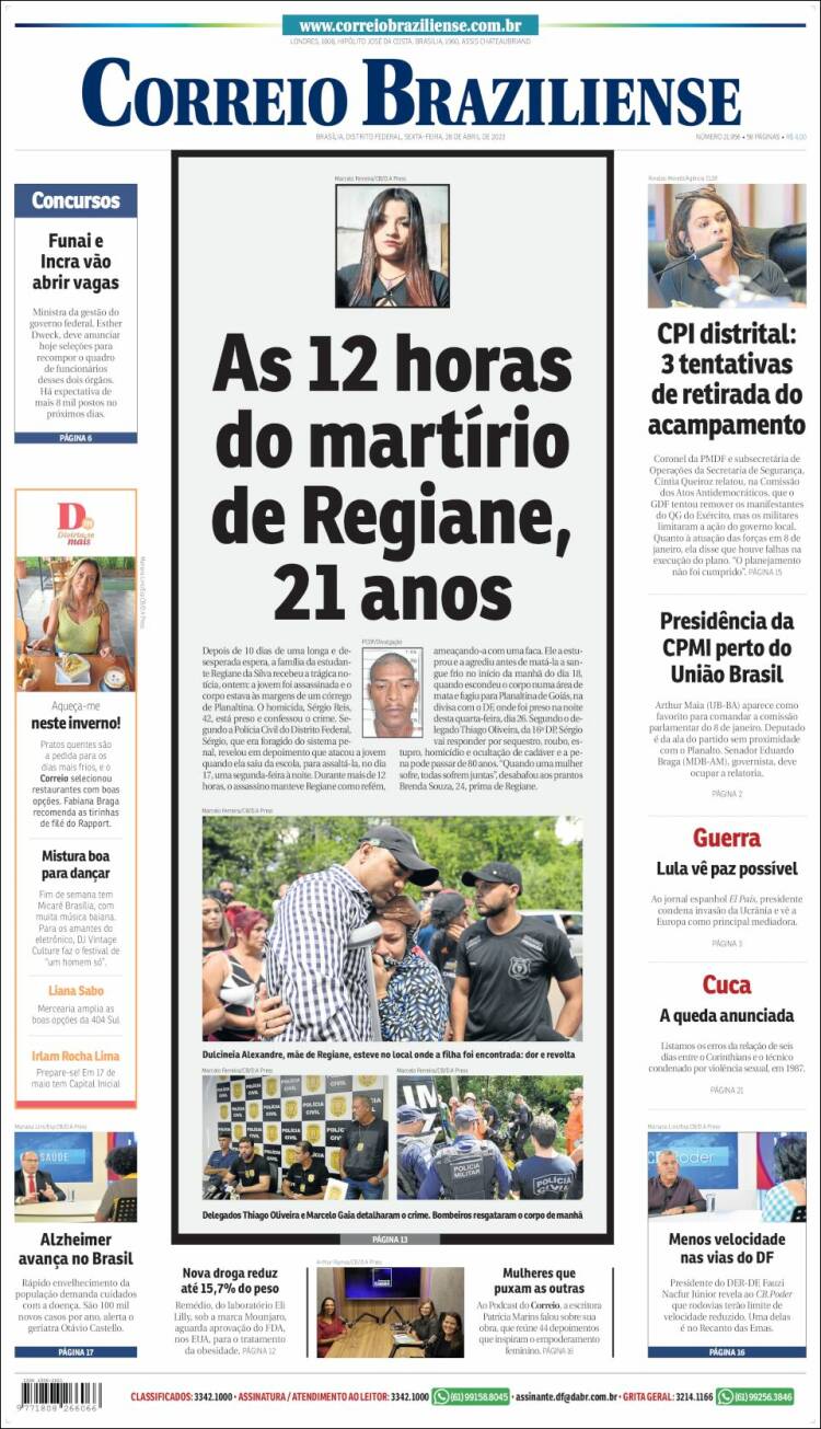 Portada de Correio Braziliense (Brasil)