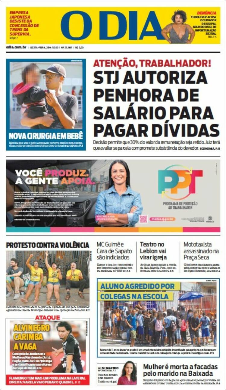 Portada de O Dia (Brasil)