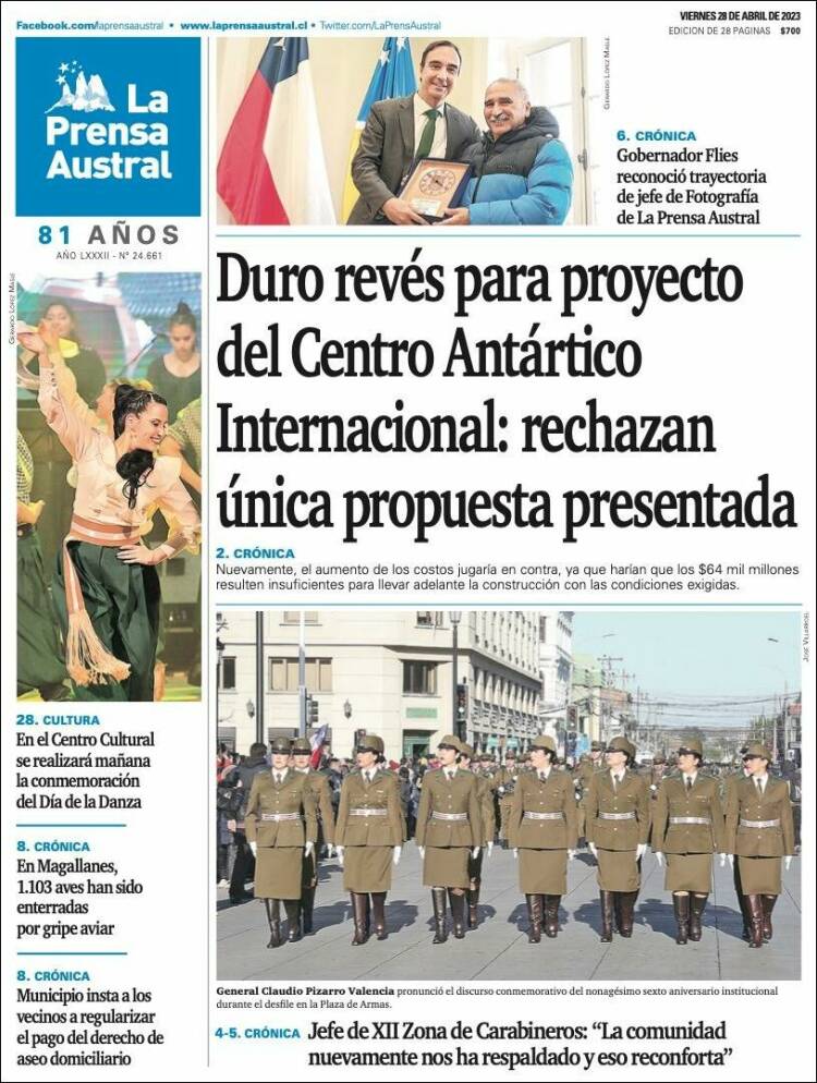 Portada de El Magallanes (Chile)