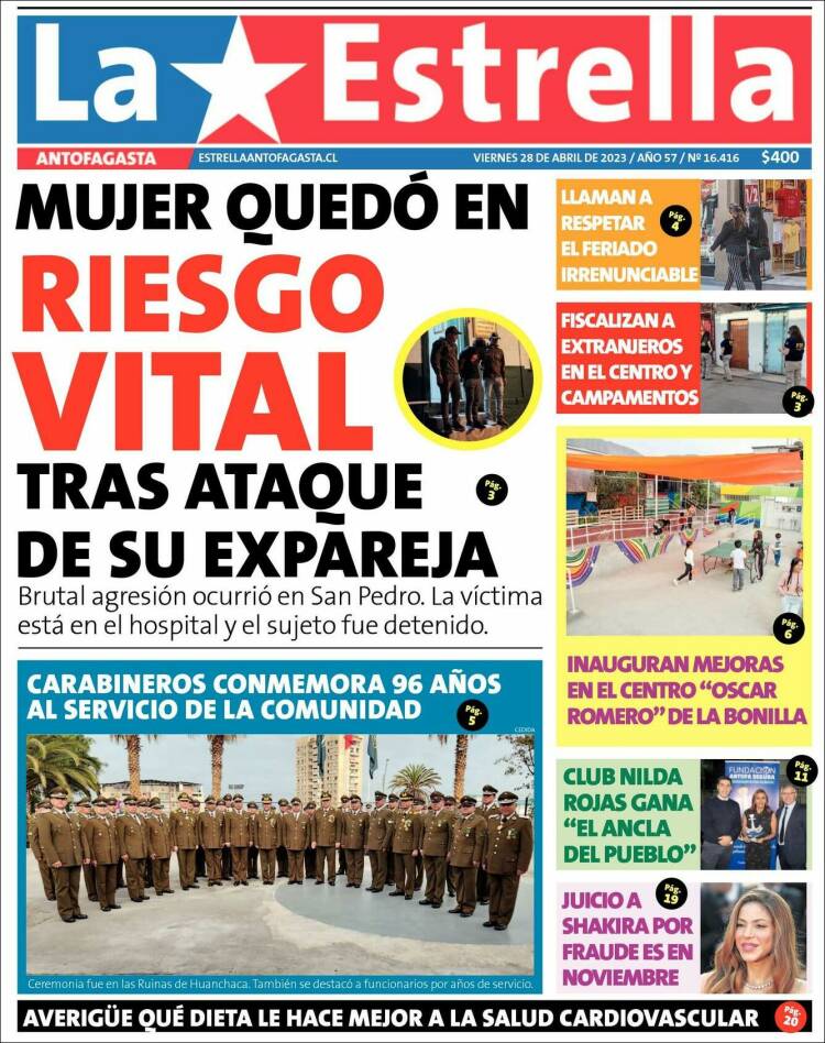 Portada de La Estrella del Norte (Chile)