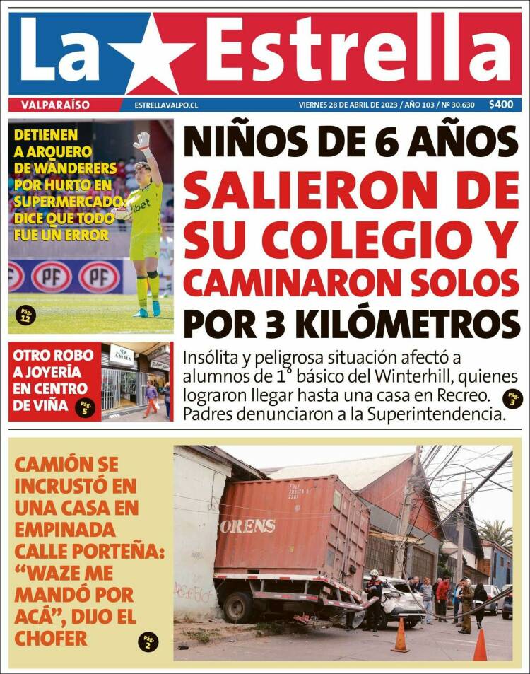 Portada de Estrella de Valparaiso (Chile)