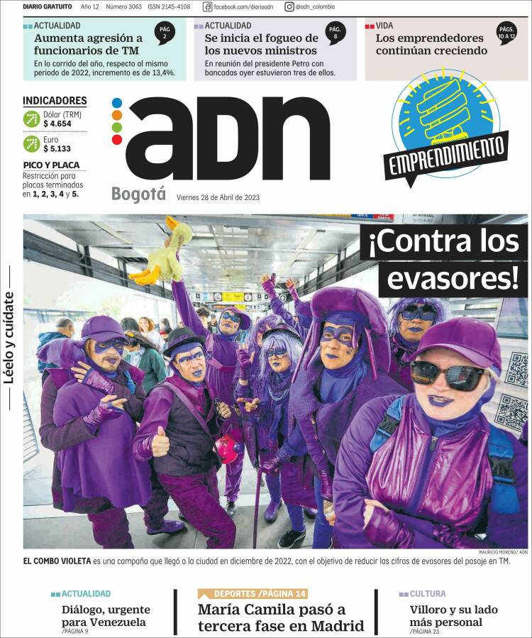 Portada de ADN - Bogotá (Colombia)