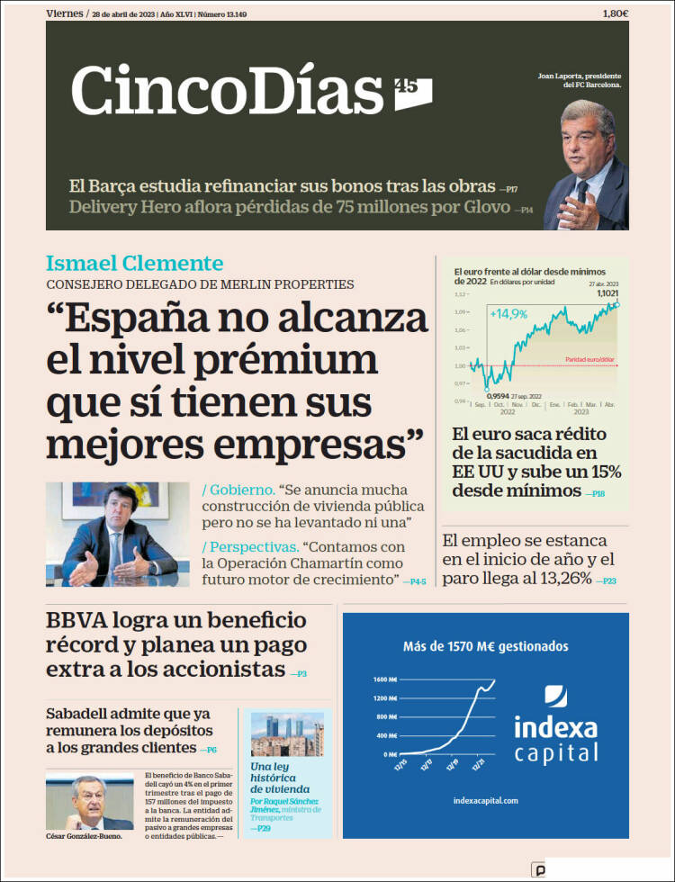 Portada de Cinco Días (Espa&ntilde;a)