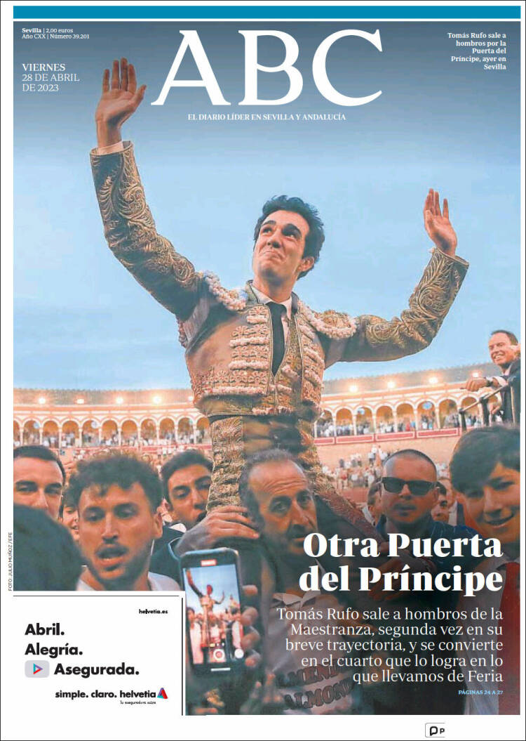 Portada de ABC - Sevilla (Espa&ntilde;a)