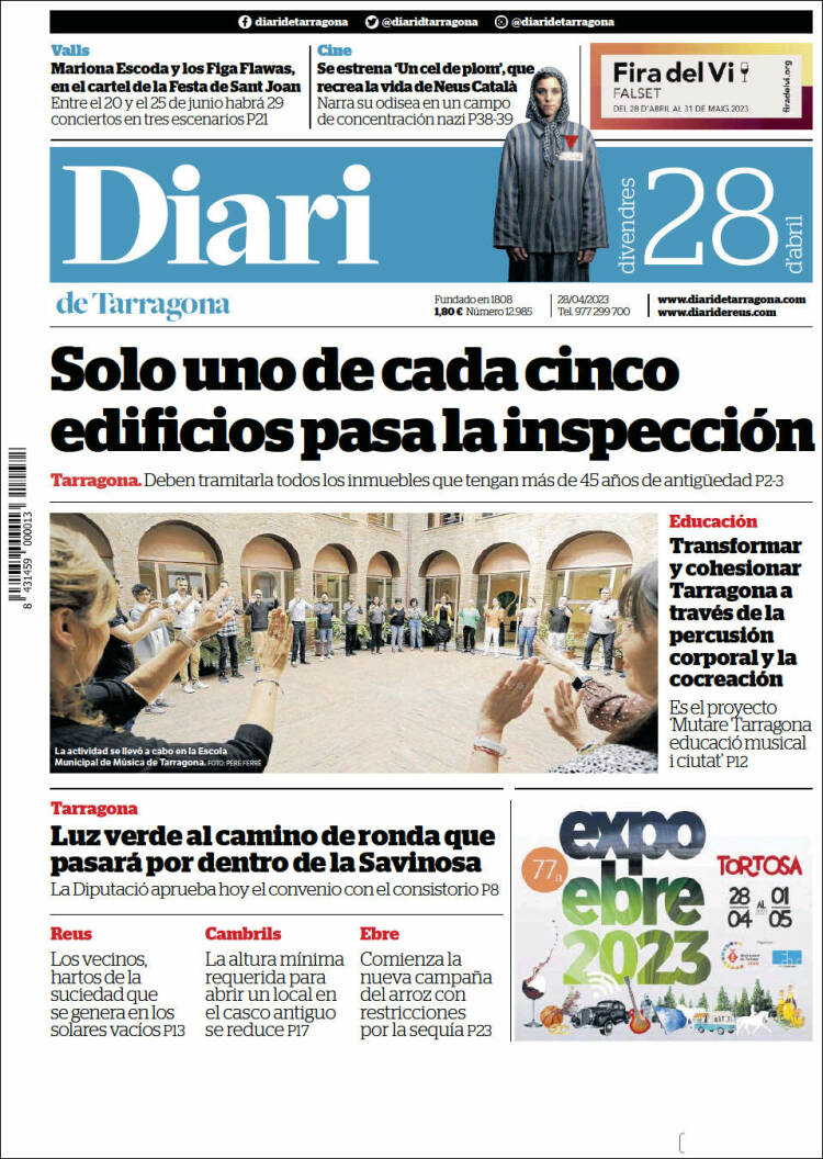 Portada de Diari de Tarragona (Espa&ntilde;a)