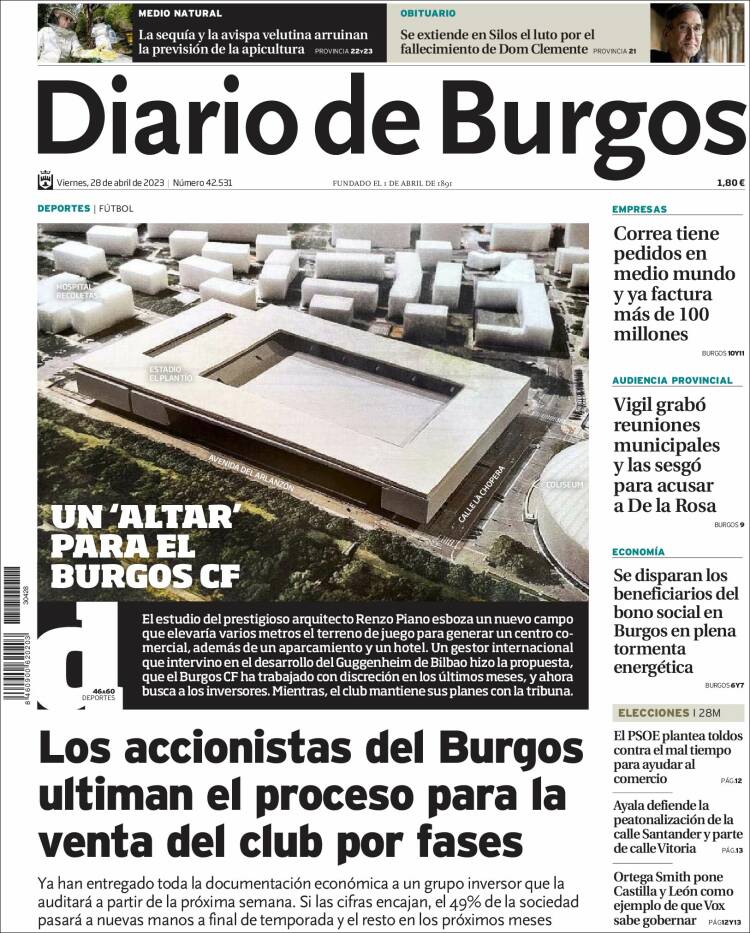 Portada de Diario de Burgos (Espa&ntilde;a)
