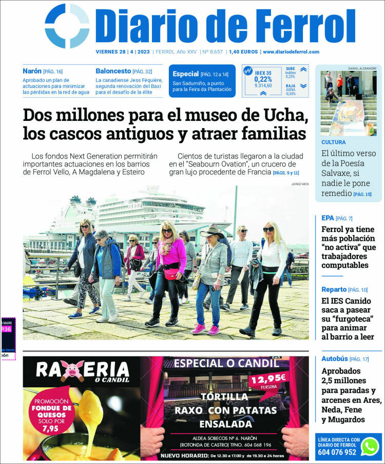 Portada de Diario de Ferrol (Espa&ntilde;a)
