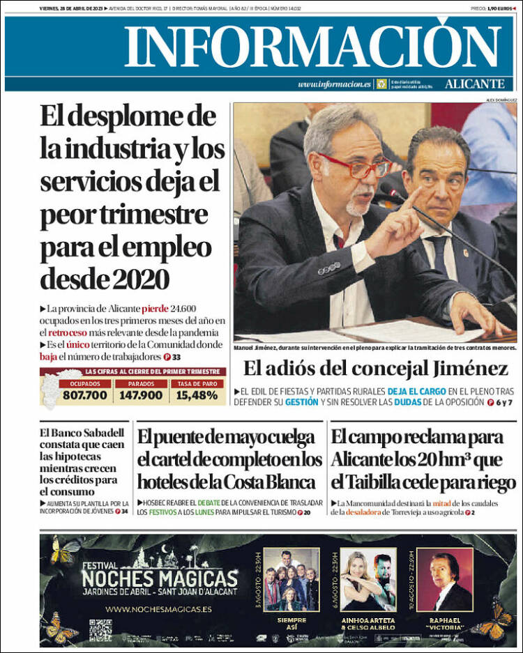 Portada de Diario Información (Espa&ntilde;a)