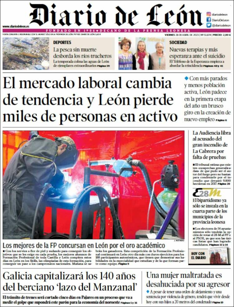 Portada de Diario de León (Espa&ntilde;a)