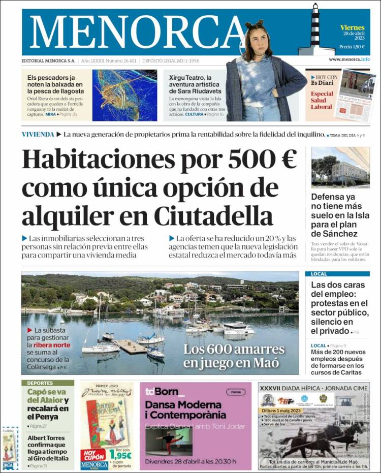 Portada de Menorca - Diario Insular (Espa&ntilde;a)