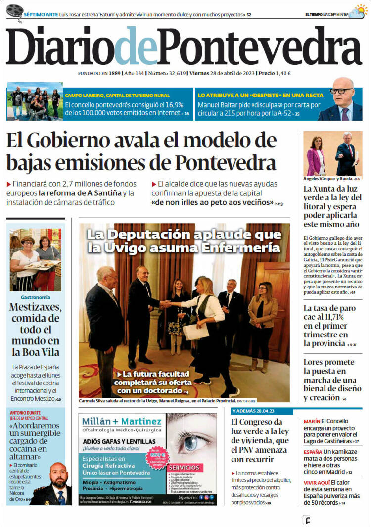 Portada de Diario de Pontevedra (Espa&ntilde;a)