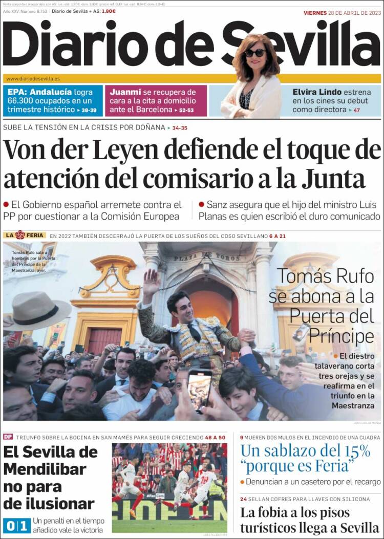 Portada de Diario de Sevilla (Espa&ntilde;a)