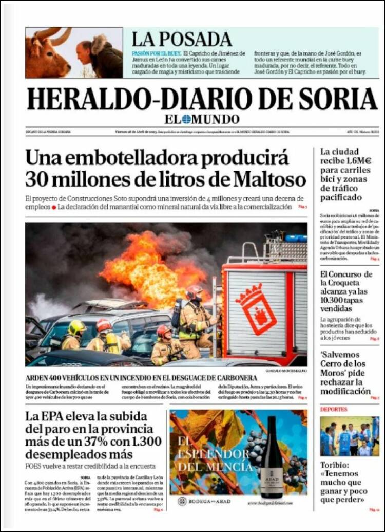 Portada de Diario de Soria (Espa&ntilde;a)