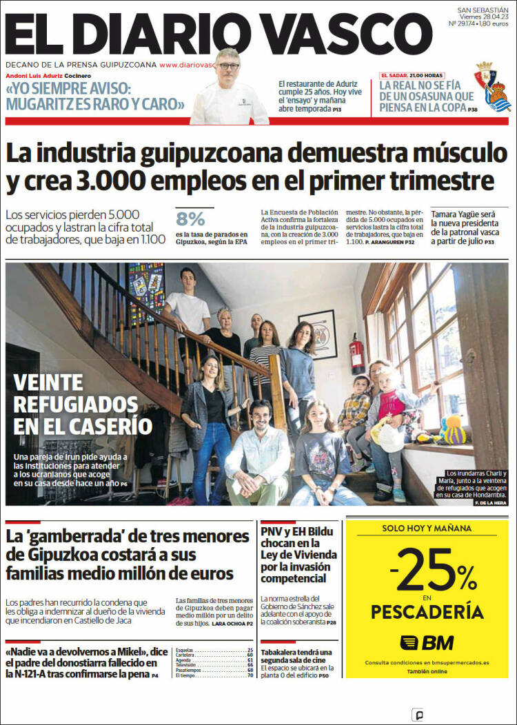 Portada de Diario Vasco (Espa&ntilde;a)